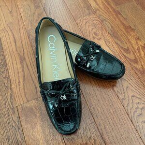Calvin Klein Women's Shoes Casual Black Loafers Size 8 Excellent Condition